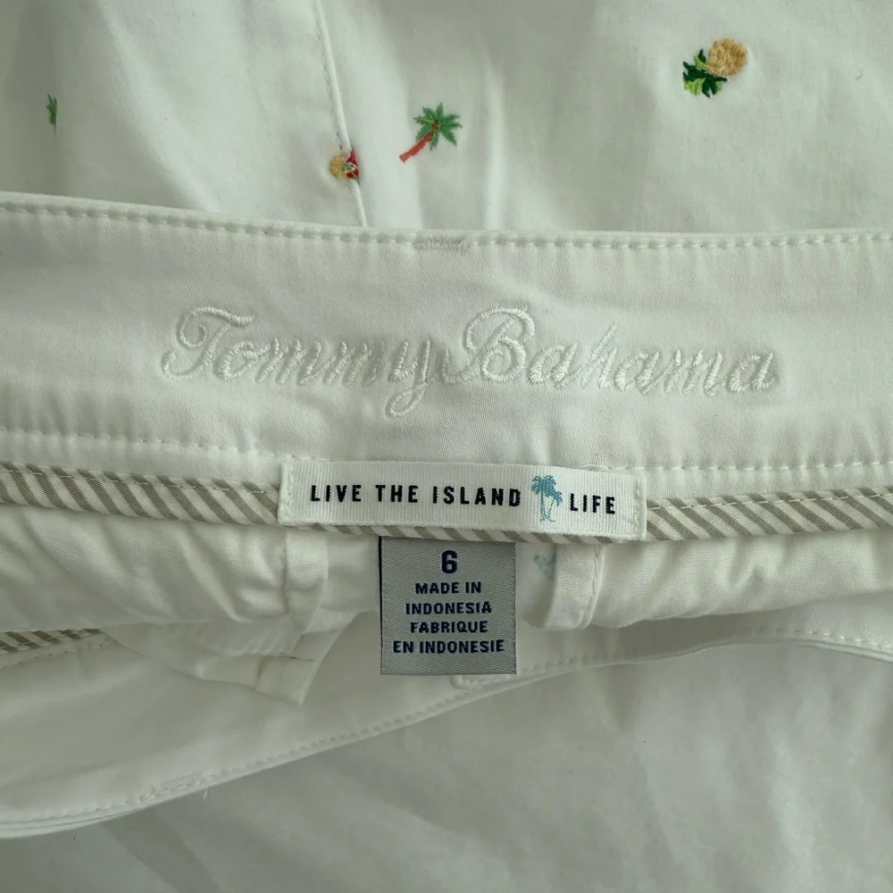 Tommy Bahama Boracay® Tropical Toss Embroidered 5-Inch Shorts.  Size 6 - Picture 7 of 9